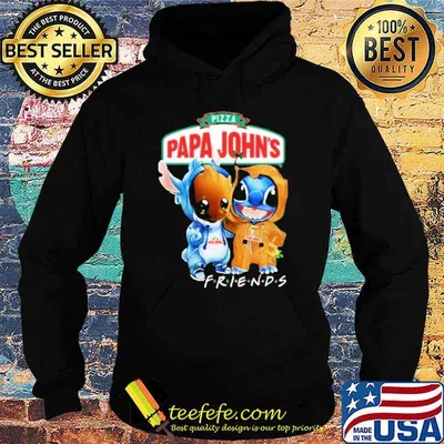 Pizza papa john's friends groot and stitch shirt