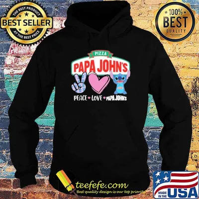 Pizza papa john's stitch peace love shirt