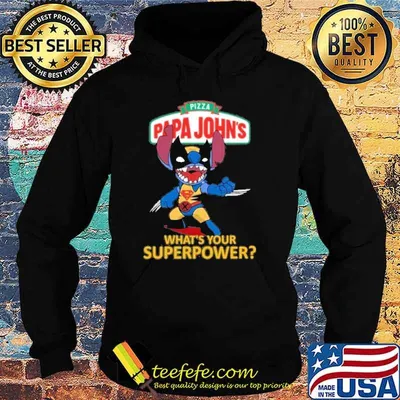 Pizza papa John's what's your superpower stitch shirt
