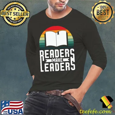 Readers Make Leaders Vintage Sunset Book lover T-Shirt