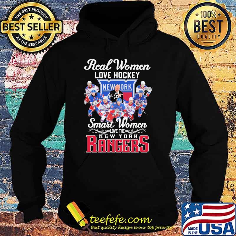 Real women love hockey New York smart women love New York Rangers signatures shirt