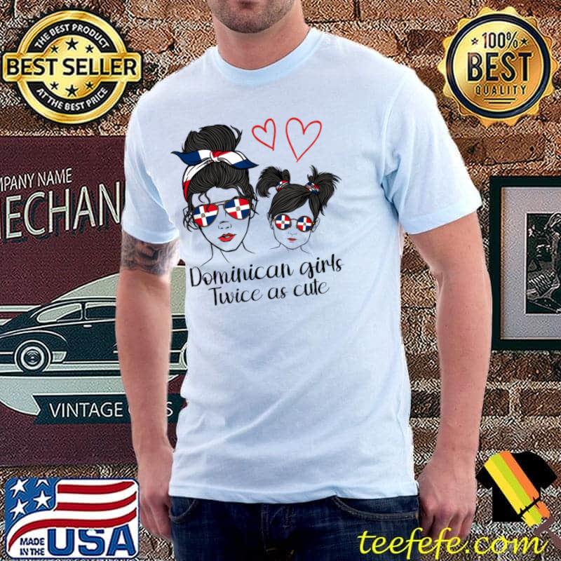 Republica Dominicana For Girls Twice As Cute Us Flag Dominican Mother T-Shirt