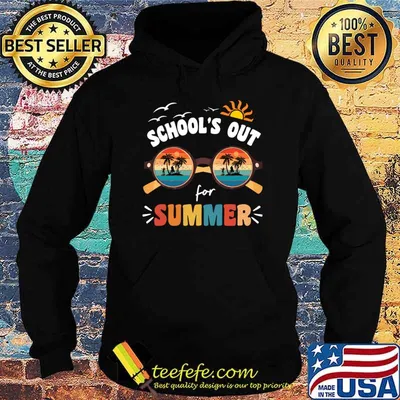School's Out Summer Sunglasses Vintage Sunset Palms Tree Last Day Of School T-Shirt