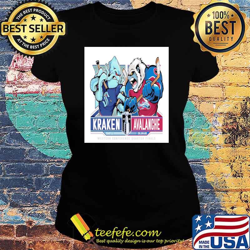 Seattle Kraken Vs Colorado Avalanche 2023 Western Conference Quarter Finals sport s Ladies tee Seattle Kraken Vs Colorado Avalanche 2023 Western Conference Quarter Finals sport s Ladies tee