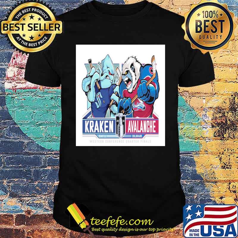 Seattle Kraken Vs Colorado Avalanche 2023 Western Conference Quarter Finals sport s Unisex Seattle Kraken Vs Colorado Avalanche 2023 Western Conference Quarter Finals sport s Unisex