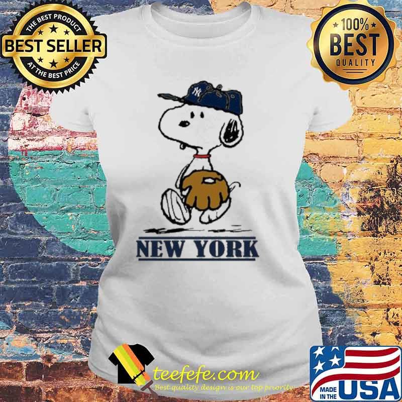 Snoopy Baseball New York Yankees sport s Laides tee Snoopy Baseball New York Yankees sport s Laides tee
