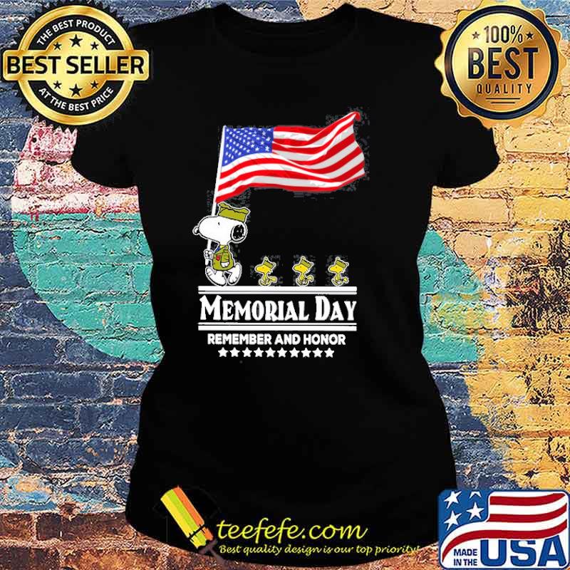 Snoopy woodstocks memorial day remember and honor s Ladies tee Snoopy woodstocks memorial day remember and honor s Ladies tee