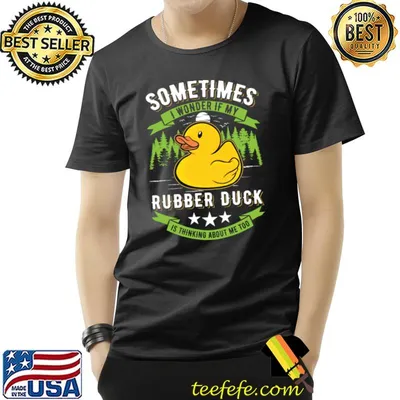 Sometimes Wonder If My Rubber Duck Thinking About Me Too Stars T-Shirt