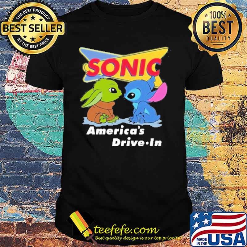 Sonic america's drive in baby yoda and stitch s Unisex Sonic america's drive in baby yoda and stitch s Unisex