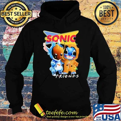 Sonic friends groot and stitch shirt