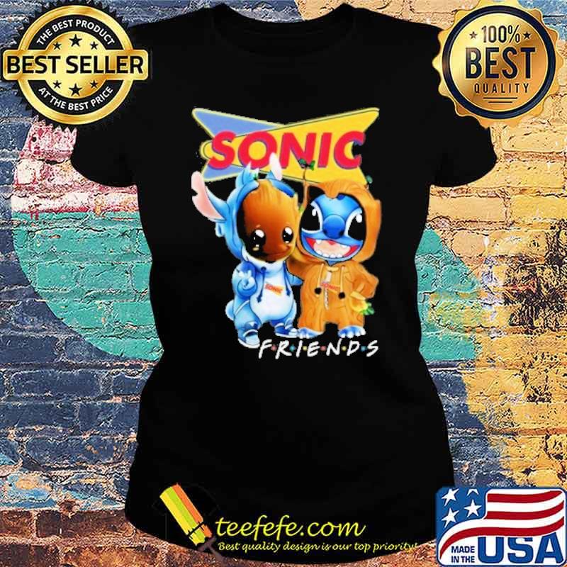 Sonic friends groot and stitch s Ladies tee Sonic friends groot and stitch s Ladies tee