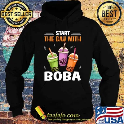 Start The Day With Boba Milk Tea T-Shirt