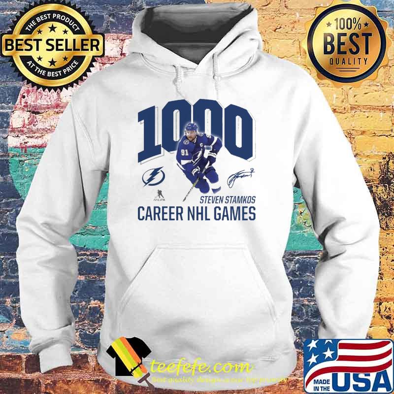 Steven Stamkos Tampa Bay Lightning Fanatics Branded 1000 Career Games signature s Hoodie Steven Stamkos Tampa Bay Lightning Fanatics Branded 1000 Career Games signature s Hoodie