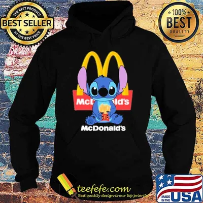 Stitch hug McDonald's shirt