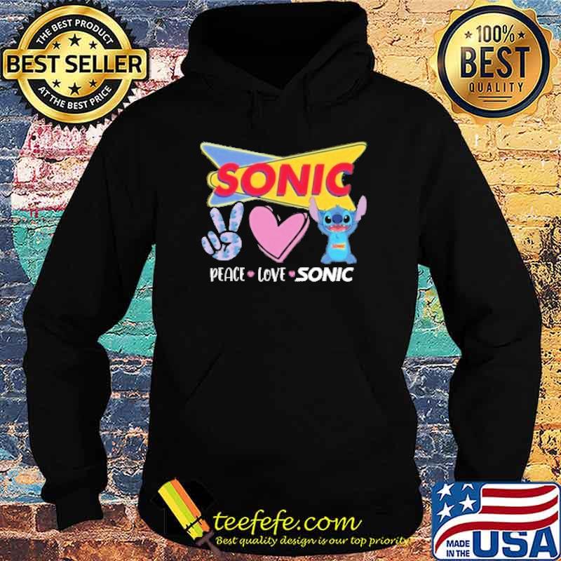 Stitch peace love Sonic hight love shirt