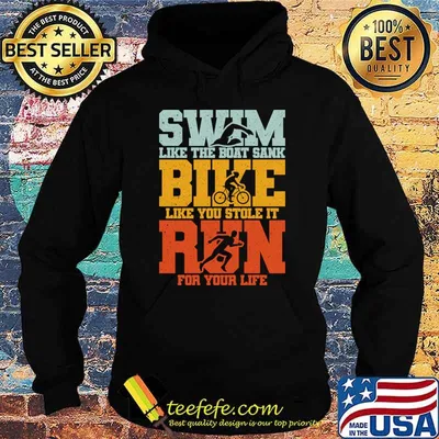 Swim Bike Run Like The Boat Sank Triathlon Vintage Extreme Sport Triathlete T-Shirt