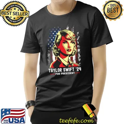 Taylor Swift 24 For President Stars American Flag T-Shirt