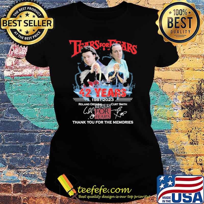 Tears for Fears 42 years 1981-2020 thank you for the memories signatures s Ladies tee Tears for Fears 42 years 1981-2020 thank you for the memories signatures s Ladies tee