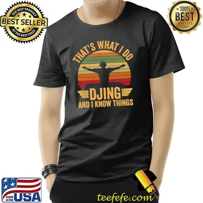 That's what i do djing and i know things retro sunset T-Shirt