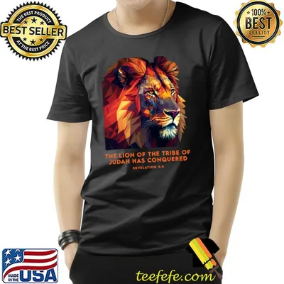 The Lion Of The Tribe Of Judah Jesus Revelation Bible Verse Christian T-Shirt