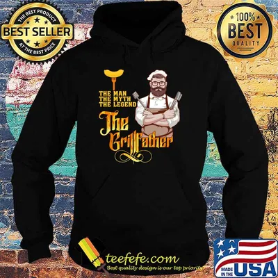 The Man The Myth The Legend Barbecue The Grillfather Bbq Grillmaster Chef T-Shirt