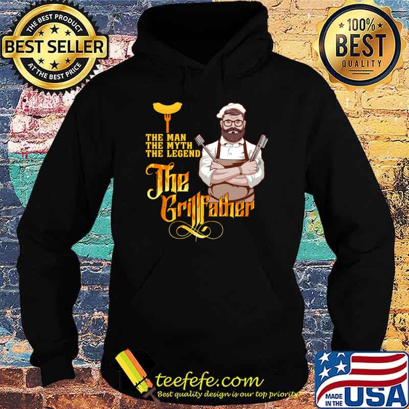 The Man The Myth The Legend Barbecue The Grillfather Bbq Grillmaster Chef T-Shirt