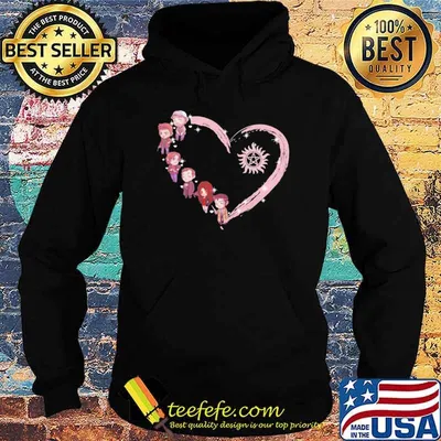 The Winchester Brothers heart love diamond shirt