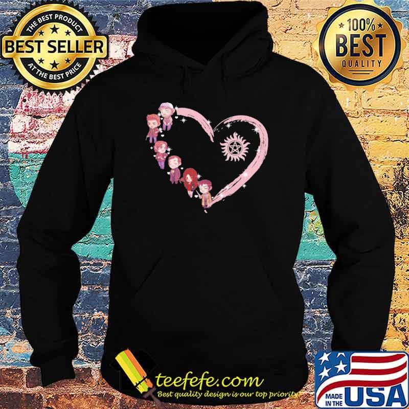 The Winchester Brothers heart love diamond shirt