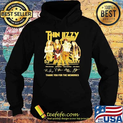 Thin Lizzy 53rd anniversary 1969-2022 thank you for the memories signatures shirt