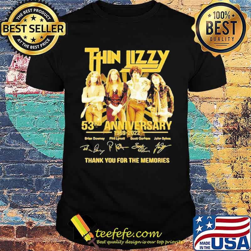 Thin Lizzy 53rd anniversary 1969-2022 thank you for the memories signatures s Unisex Thin Lizzy 53rd anniversary 1969-2022 thank you for the memories signatures s Unisex