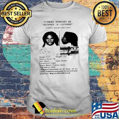 Tommy wright runnin N gunnin street smart records shirt
