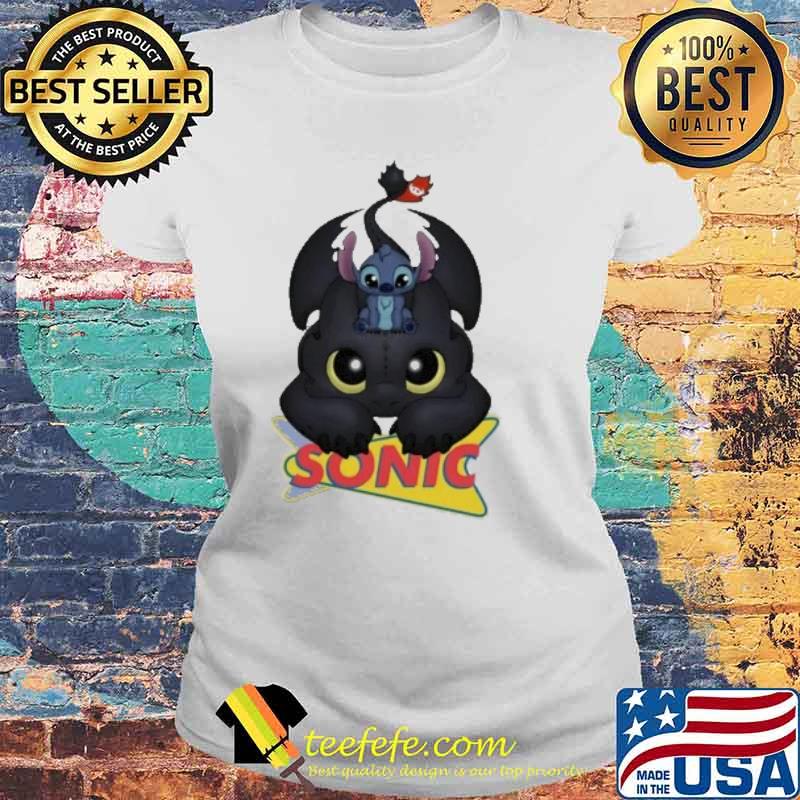 Toothless and Stitch SONIC DRIVE-IN s Laides tee Toothless and Stitch SONIC DRIVE-IN s Laides tee