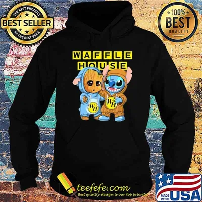 Waffle house groot and Stitch shirt