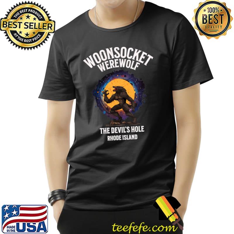 Woonsocket Werewolf The Devil's Hole Rhode Island Watercolor T-Shirt