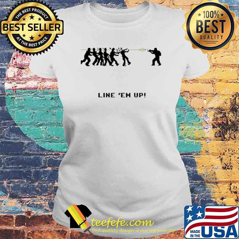 Zombie Train Line 'Em Up Shirt Laides tee Zombie Train Line 'Em Up Shirt Laides tee