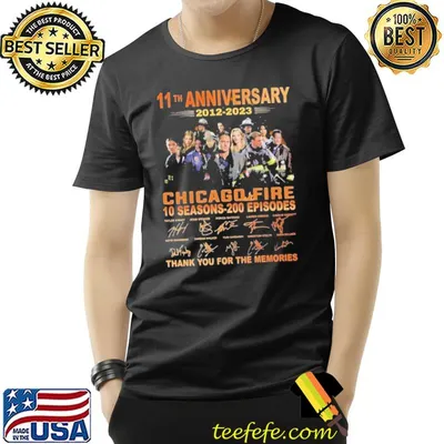 11th anniversary 2012 2023 Chicago fire 10 seasons thank you for memories signatures shirt