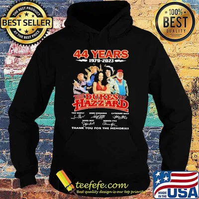 44 years 1979-2023 The Dukes of Hazzard thank you for the memories signatures shirt