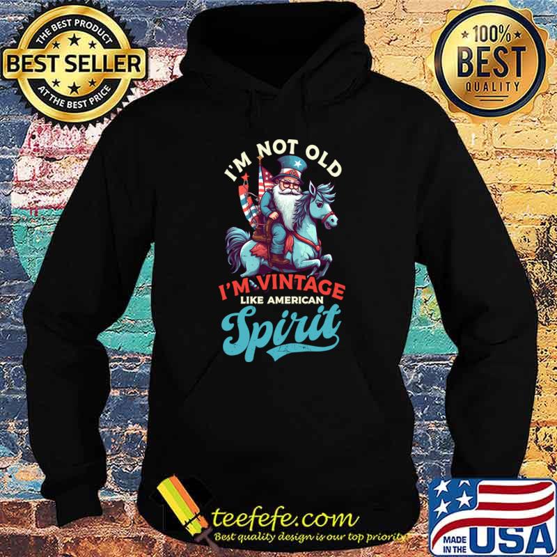 4th July American Gnome Riding Horse I'm Not Old American Spirit T-Shirt