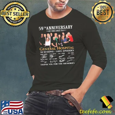 59th anniversary General Hospital thank you for the memories signature shirt