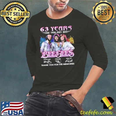 63 years 1958 2021 Bee Gees thank you for the memories signature shirt