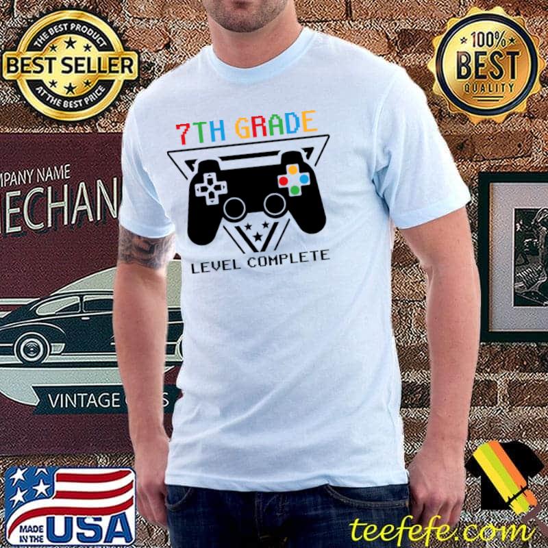 7th Grade Graduation Level Complete Gamer Colors T-Shirt