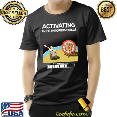 Activating knife throwing skills loading T-Shirt