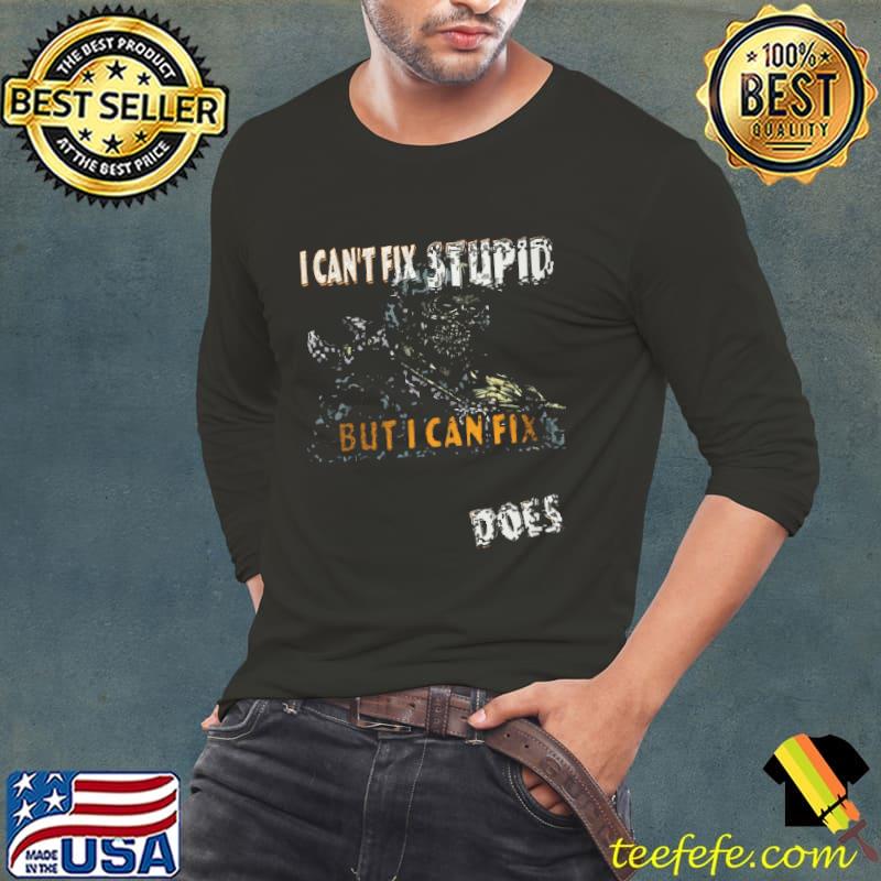Aircraft mechanic can't fix stupid but what stupid skull shirt