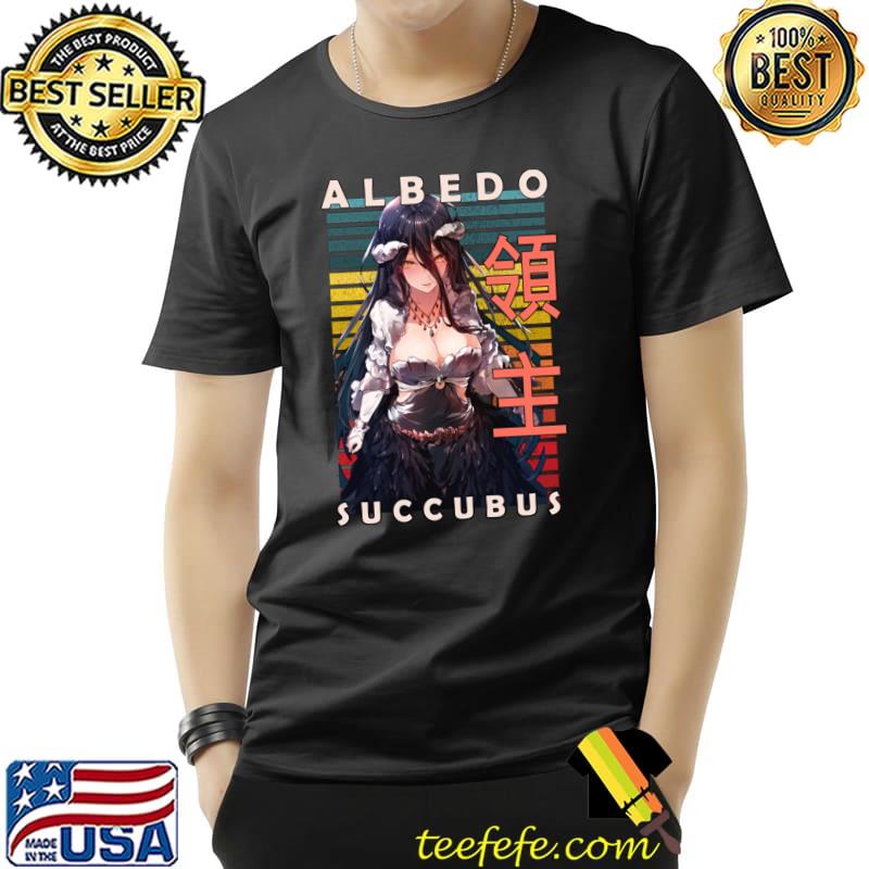 Albedo Succubus Overlord Obarodo Anime Manga Retro T-Shirt