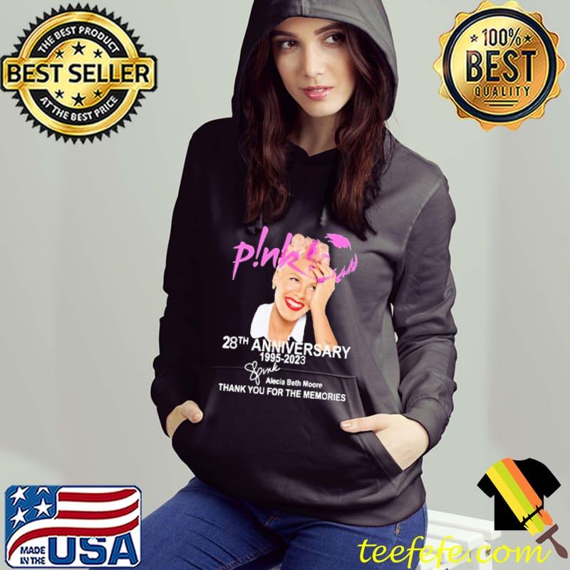 Alecia Beth Moore pink 28th anniversary thank you for the memories signature s Hoodie Alecia Beth Moore pink 28th anniversary thank you for the memories signature s Hoodie
