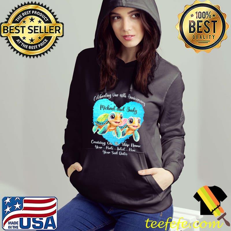 Anniversary Cute Turtles in Heart Celebrating Our 40th Anniversary s Hoodie Anniversary Cute Turtles in Heart Celebrating Our 40th Anniversary s Hoodie