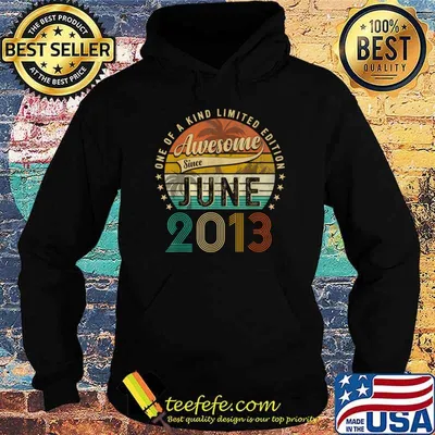 Awesome Since June 2013 One Of Kind Limited Edition Vintage 10th Birthday T-Shirt