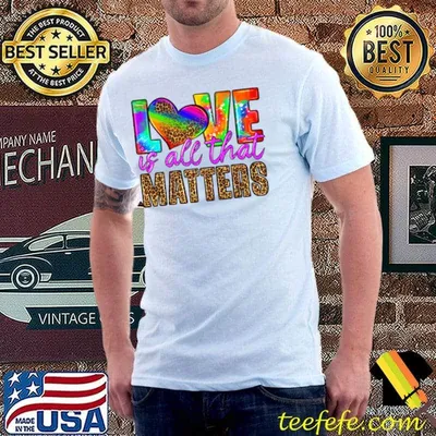 Be You Gay Pride LGBTQ Ally Leopard Love Is All That Matters T-Shirt