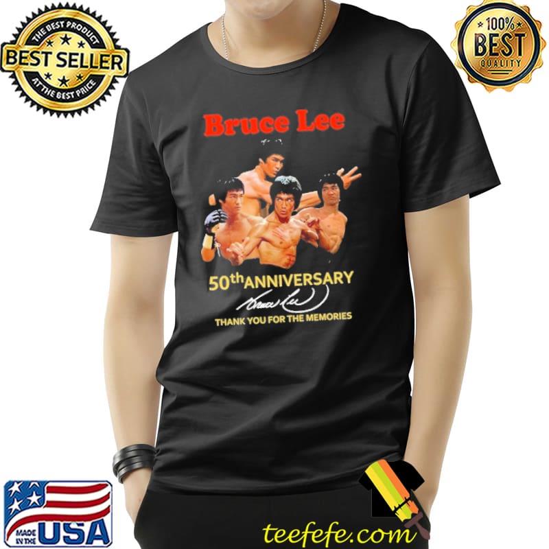Bruce lee 50th anniversary thank you for the memories signature shirt