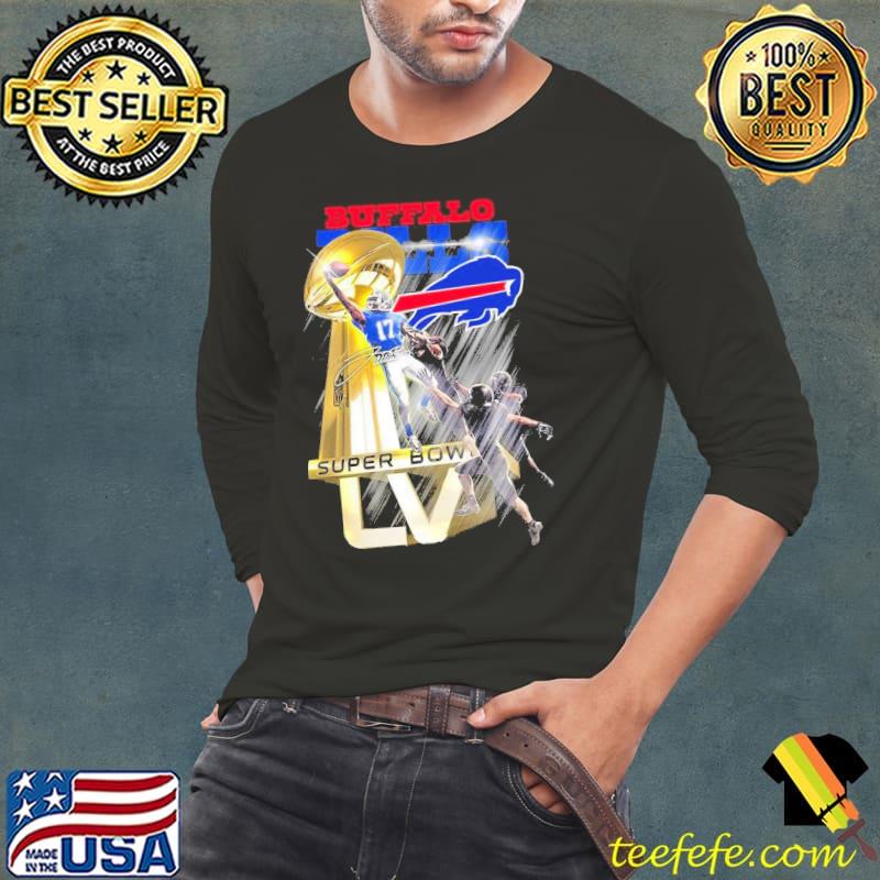Buffalo Bills Josh Allen Super Bowl Trophy signature shirt